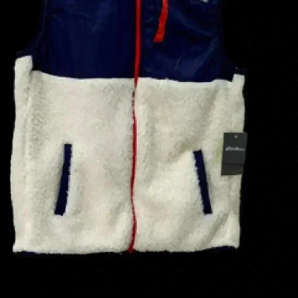 NEW Eddie Bauer Shearling‎ Fleece Hooded Vest Child’s Size 14 NWT - Picture 3 of 9